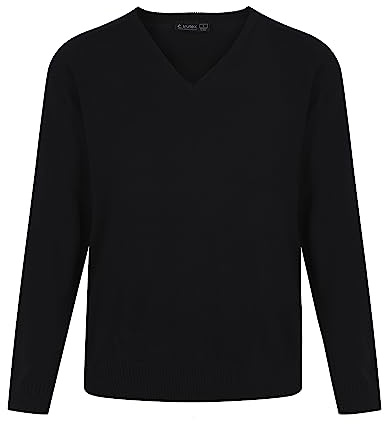 Trutex Kids School Jumper | Plain V Neck 100% Cotton Knit, Long Sleeve Standard Fit School Uniform Sweater for Boys and Girls