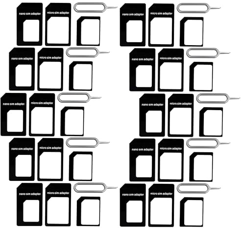New Nano and Micro Sim Adapter with Eject Pin Needle - 10 Pack