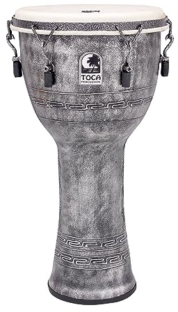 TOCA Djembe Freestyle Mech. Tuned Antique Silver 12'' SFDMX-12AS