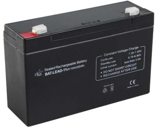 HQ 6V 10Ah Universal Sealed Rechargeable Lead Acid Battery
