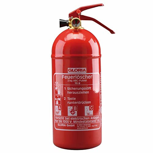 Gloria PD2GAM Pulverfeuerlöscher mit Manometer 2kg Brandklasse: A, B, C Inhalt 1St.