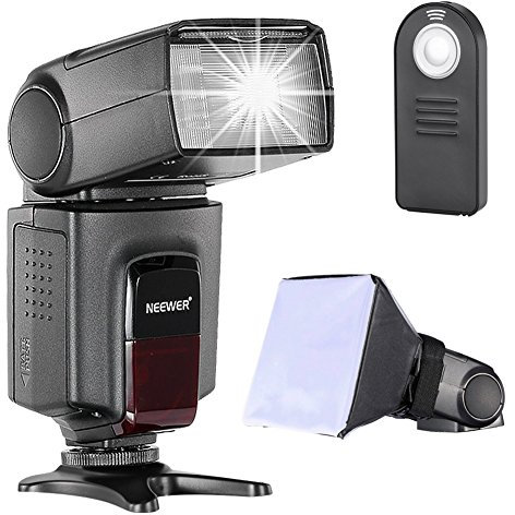 Neewer TT560 Speedlite Blitz Kit für Canon Nikon Sony Pentax DSLR Kamera mit Standard-Blitzschuh, beinhaltet: (1) TT560 Blitz + (1) Blitz Diffusor + (1) Fernbedienung