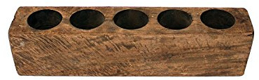 Rhyne & Sons 5 Hole Sugar Mold - Wooden Rustic Candle Holder Farmhouse Home Decor
