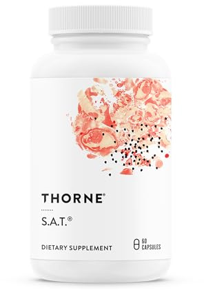 THORNE - S.A.T. - Milk Thistle Complex with Silymarin, Artichoke & Turmeric Extracts for Liver Function & Digestion Support* - Third-Party Certified - Gluten, Dairy & Soy-Free - 60 Capsules