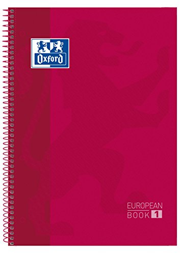 Spiralblock Oxford lock extradura mikroperforerad DIN A4 80 ark rutigt 5 mm – röd (5 st)