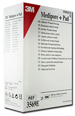 3M Medipore(TM)+Pad - 10x15 cm Medicazione Adesiva in TNT con tampone assorbente, Confezione 25 Pezzi
