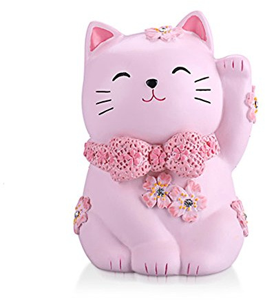 ElecNova Cute Pink Maneki-Neko Lucky Cat Piggy Bank Home Decor Ornament Gift for Girls