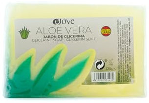 Ejove Aloe Vera Seife 125 g | Natürliche Aloe Vera Seife | Handgemachte Naturseife | Bio-Seife für Gesicht und Körper | Feuchtigkeitsspendende Seife ohne Sulfate | Vegane Seife für empfindliche Haut