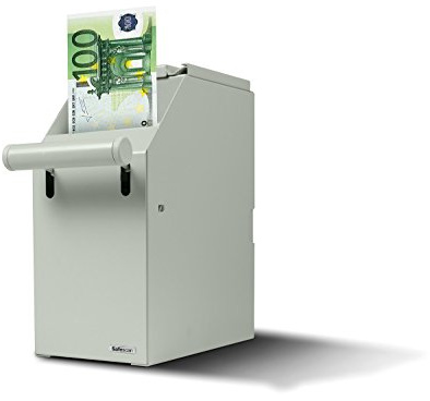 Safescan 4100 POS Safe (grau), sichere und diskrete Aufbewahrung von bis zu 300 Banknoten - perfekt für die Montage unter dem Verkaufstresen - Einfache Installation in der Nähe Ihre Kassenschulade