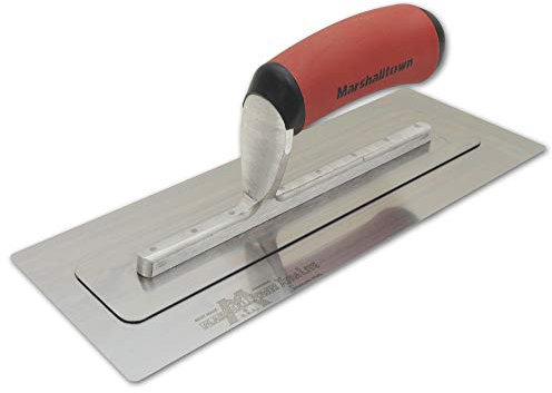 Llana alisadora PermaFlex de Marshalltown con hoja muy flexible, llana de acero inoxidable ligera, ideal para yeseros y revocadores, tamaño de la llana: 279x127 mm