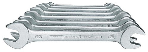 Gedore Doppelmaulschlüssel 6 – 8 – Ringschlüssel-Satz von 8 Teilen 6 – 22 mm