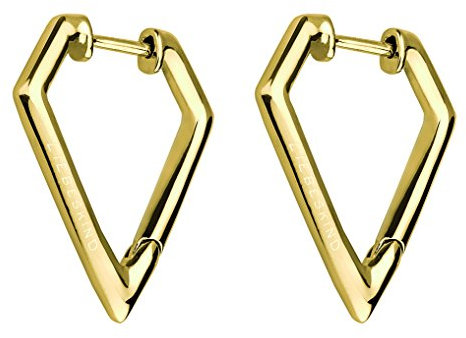 Liebeskind Berlin Damen-Creolen Edelstahl mattiert, LJ-0047-E-22, Gold
