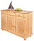 Sideboard mit drei Türen und drei Schubladen, braune Farbe, 130 x 87 x 43 cm.