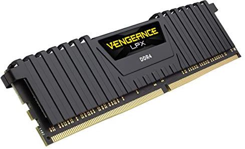 Corsair CMK16GX4M1A2400C14 Vengeance LPX 16 GB (1 x 16 GB) DDR4 2400 MHz C14 XMP 2.0 High Performance Desktop Memory - Black