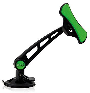 JML GripGo Universal Phone & GPS Mount, Suction Cup & Sticky Pad, 360° Pivoting, Black