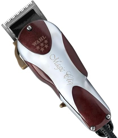 Wahl Professional 5 Star Series Magic Clip Precision Fade Clipper with Zero Overlap Adjustable Blades, Corded Operation, V9000 Motor, Chrome