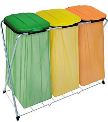 21.07.13 Portasacchetto Eco-Grid-3 Raccolta Differenziata Coperchi colori assortiti (A/B/V/G) Misure Cm 96x42x78