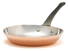 Kupferpfanne Dickwandig Ø 32 cm mit Stiel aus Gusseisen