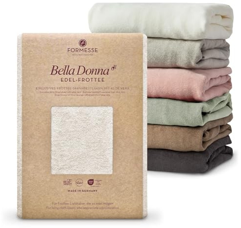 Bella Donna Edel-Frottee Spannbetttuch in 180x200 bis 200x220, für Wasserbetten und Matratzen (0188-carminrot)