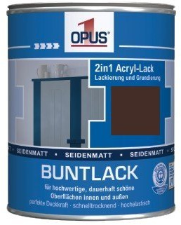 OPUS1 Buntlack wv sm schokobraun 0,75L wasserverdünnbar