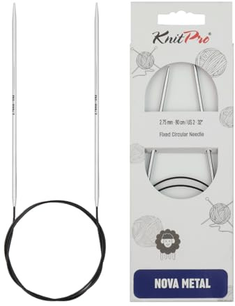 KnitPro - Knitpro Nova Metal (80 cm, 2.75 mm) Agujas de Tejido Circular - 1 Pieza