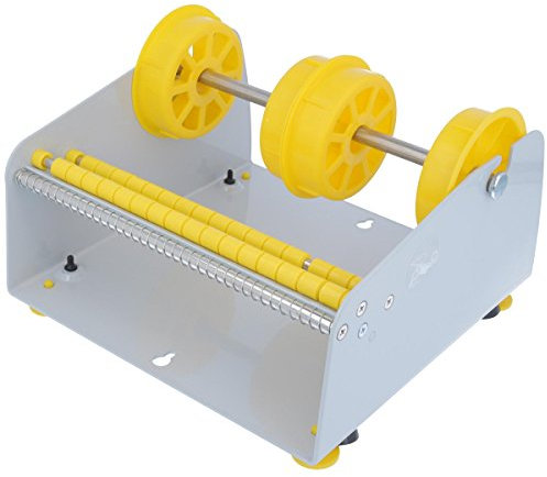 TE-Office Etikettenspender Labelspender aus Stahl für Haftetiketten Tisch und Wandgerät manuell bis 210 mm