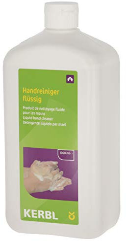 KERBL Handreiniger flüssig (Handwaschlotion 1000 ml, 24 x 9 x 7 cm Handreinigungsmittel mit Citrus-Duft) 151180
