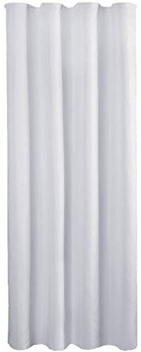 Bestlivings Vorhang Blickdicht Aber Lichtdurchlässig (140x175cm / 1 Stück) Gardine Uni (Hellgrau) mit Kräuselband/Universalband, Dekoschal für Fenster, Balkon - Dekorativer Gardinenschal