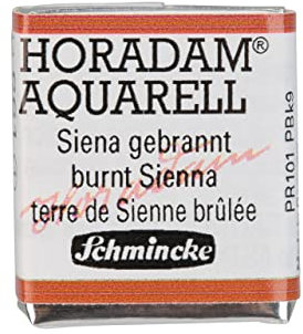 Schmincke – HORADAM® AQUARELL - feinste Künstler-Aquarellfarben, 661 Siena gebrannt, 14 661 044, 1/2 Näpfchen