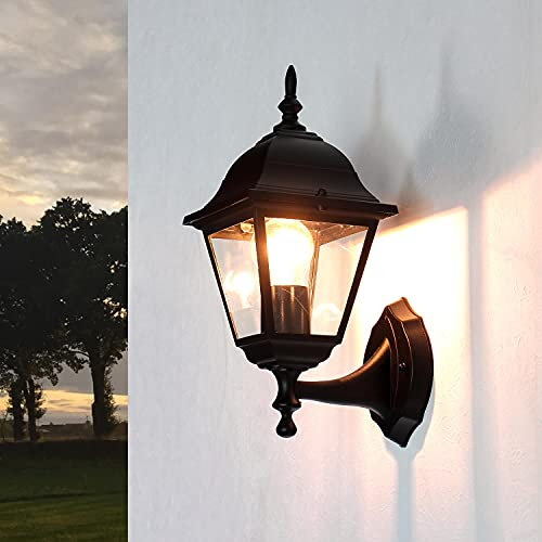 Lanterna rustica da esterno Tirol antica stile retrò nera impermeabile IP44 E27 ideale per: cortile luce illuminazione ingresso giardino