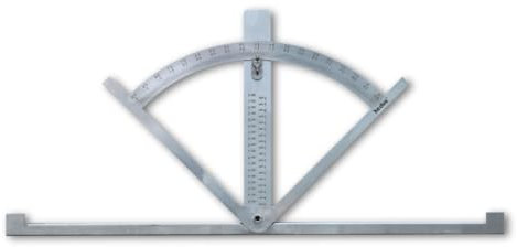 hedue® Doppel Alpha - Alpha Winkel für Zimmerer, Alphawinkel mit doppelter Gradskala, beliebtes Zimmermann Werkzeug