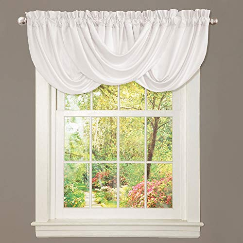 Lush Decor Lucia Lit, Blanc, Valance