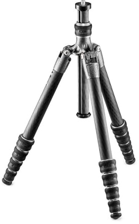 Gitzo GT1555T Traveler Tripod - Compact, Foldable and Light with Short Column Included for Ground Level Shoots, Series 1-5 Sections, Carbon Fibre