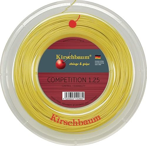 Kirschbaum Spule Wettbewerb Tennissaiten, 1,25 mm/17-gauge, gelb