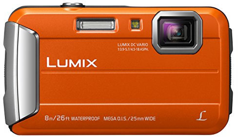Panasonic LUMIX DMC-FT30EG-D Outdoor Kamera (16,1 Megapixel, 4x opt. Zoom, 2,6 Zoll LCD-Display, wasserdicht bis 8 m, 220 MB interne Speicher, USB, orange)