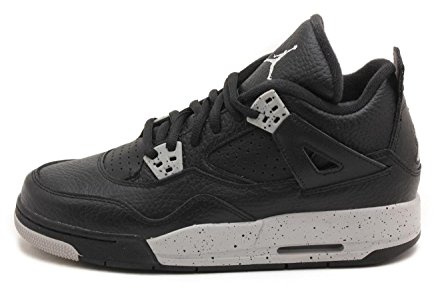 Jordan Air Jordan 4 Retro Jugend-Jungen Schwarz Leder 39 EUR Neu