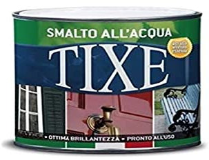 TIXE Smalto all'Acqua – Finitura Lucida e Resistente per Legno e Metallo, NERO LUCIDO 125 ML