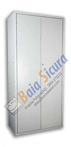 Baia Sicura Armadio Ufficio Archivio 200 x 100 x 40 Multiuso Porta Bianca