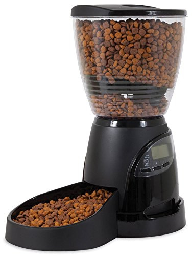 Aspen Pet Lebistro Programmable Cat & Dog Feeder 2 Sizes Black (24232), 18 Cups