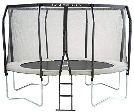 Kangui - Trampoline de Jardin Rond Ø366cm avec Filet de sécurité + échelle - Fabrication européenne - Famili 360