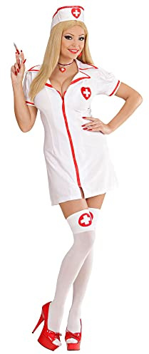 W WIDMANN MILANO Party Fashion - Costume Infirmière, Robe, Chapeau, Infirmière de bloc, Assistante médicale, Carnaval