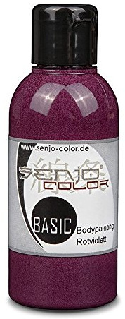 Pintura Corporal I 75 ml I para Aerógrafo y Pincel I Carnaval, Disfraces, Pintacaras I Senjo Color Basic I Rojo-violeta