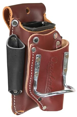 Occidental Leather 5-in-1 Tool Holder, OxyRed - Provides 5x the Tool Capacity - Includes 2003 Oxy Tool Shield - Works on Any Belt Up to 3” Wide - Made in USA