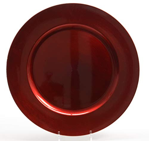 Kaemingk Deko-Teller/Platzteller aus Kunststoff (Durchmesser: 32 cm) - rot