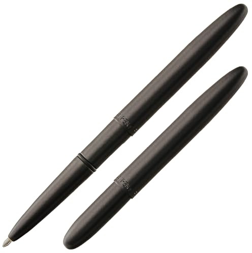 Fisher Space Pen Matte Black Bullet Pen, Pressurized Ballpoint Pen, Compact Pocket Size, Writes Upside Down and in Extreme Temperatures, Smooth Black Ink, Medium Point, Gift Box, Made in the USA