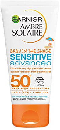 Garnier Ambre Solaire Baby in the Shade Ultra-Soft Sun Cream SPF50 50ml, Travel friendly