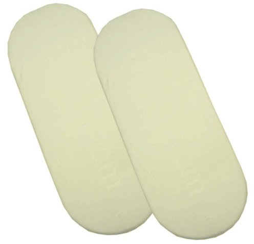 BabyPrem Stubenwagen Moseskörbe Spannbettlaken Packung mit 2 Baumwolle 77 x 38 cm 2 Creme