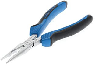 GEDORE Mehrfachzange zum Schneiden/Abisolieren/Crimpen, gezahnt, gerade, 2-Komponenten-Griff, Länge 200 mm, 8133-200 JC
