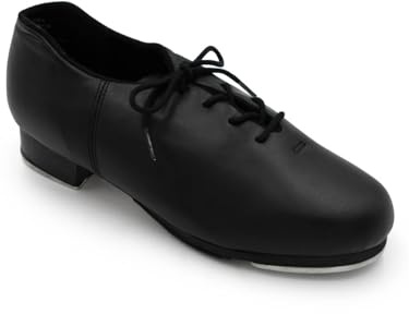 Capezio Cadence Black Tap Shoes for Women Men Lightweight Professional Lace-Up Tap Dance Shoes with Leather Upper and Sole Tele Tone Taps Character Dancing Shoe CG19 Black Adult Size 2.5