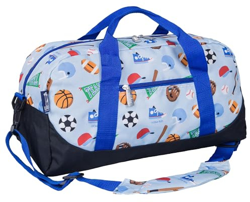 Wildkin Kids Overnighter Duffel Bag – Carry-On Travel Bag for School & Sleepovers, Lightweight, Durable, Boys & Girls Ages 4–15 – Game On